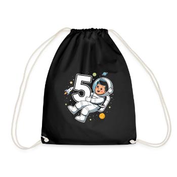 5th Birthday Astronaut Space Adventure for Boys - Turnbeutel - Schwarz - Vorne