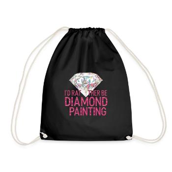 Diamond Painting Diamond Painter - Turnbeutel - Schwarz - Vorne