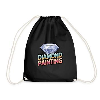 Diamond Painting Diamond Painter - Turnbeutel - Schwarz - Vorne