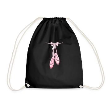 Elegantes rosa Ballett Elegant Pink Ballet - Drawstring Bag - black - Front