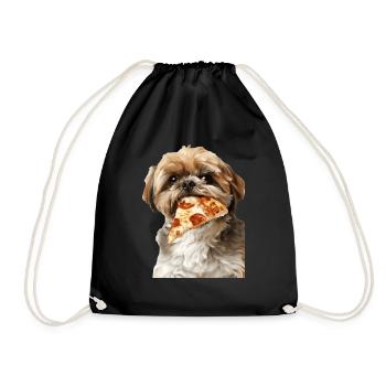 Shih Tzu - Drawstring Bag - black - Front