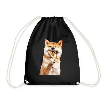 Shiba Inu - Drawstring Bag - black - Front