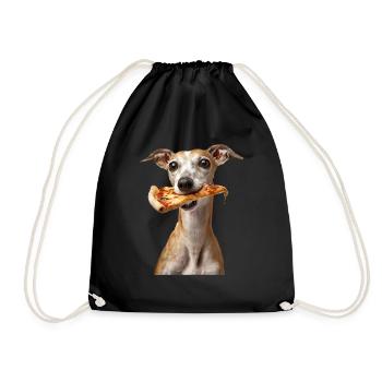 Whippet - Turnbeutel - Schwarz - Vorne
