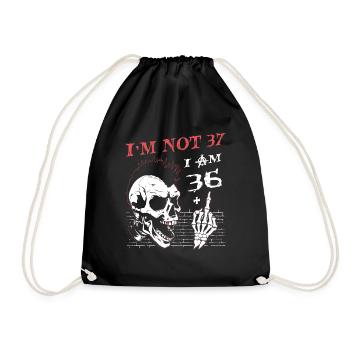 J’ai 36 ans et majeur - 37e anniversaire - Sac de sport léger - noir - Devant
