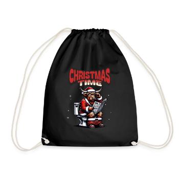 Santa Claus Christmas Men & Women - Drawstring Bag - black - Front