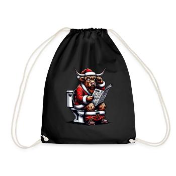 Santa Claus Christmas Men & Women - Drawstring Bag - black - Front