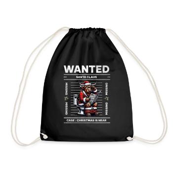 Santa Claus Christmas Men & Women - Drawstring Bag - black - Front