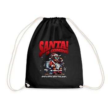 Santa Claus Christmas Men & Women - Drawstring Bag - black - Front