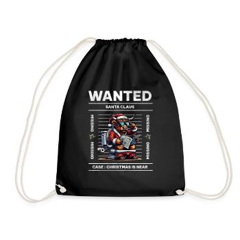 Santa Claus Christmas Men & Women - Drawstring Bag - black - Front