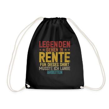 Légende de la retraite Drôle de pension Pension Retraité - Sac de sport léger - noir - Devant