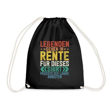 Légende de la retraite Drôle de pension Pension Retraité - Sac de sport léger - noir - Devant