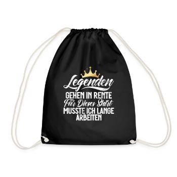 Légende de la retraite Drôle de pension Pension Retraité - Sac de sport léger - noir - Devant
