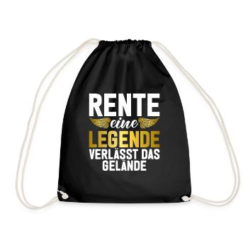Ruhestand Legende Lustige Rente Pension Rentner - Turnbeutel - Schwarz - Vorne