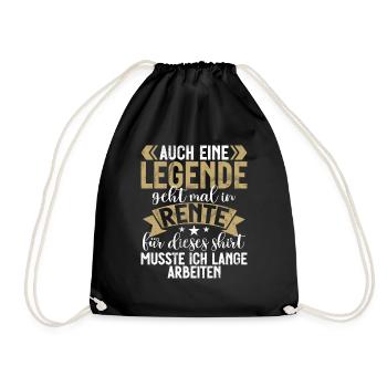 Légende de la retraite Drôle de pension Pension Retraité - Sac de sport léger - noir - Devant