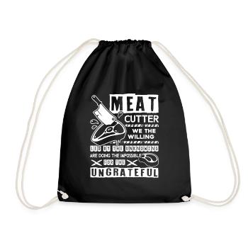 Meat Cutter Proud Meat Cutter - Drawstring Bag - black - Front