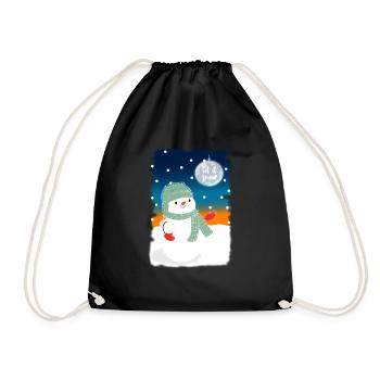 Snowman Let It Snow Snowman Lover Gift - Turnbeutel - Schwarz - Vorne