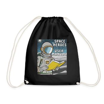 ASTRONAUT BUCH SPACE HERO USER MANUAL - Turnbeutel - Schwarz - Vorne