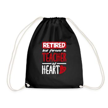 Funny Teacher Teacher Gift - Drawstring Bag - black - Front