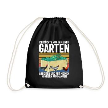Je veux juste travailler dans mon jardin avec des poules - Sac de sport léger - noir - Devant