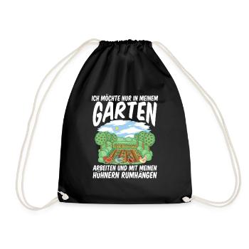 Je veux juste travailler dans mon jardin avec des poules - Sac de sport léger - noir - Devant
