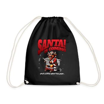 Santa Claus Christmas Men & Women - Drawstring Bag - black - Front
