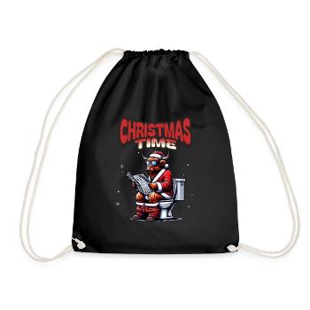 Santa Claus Christmas Men & Women - Drawstring Bag - black - Front
