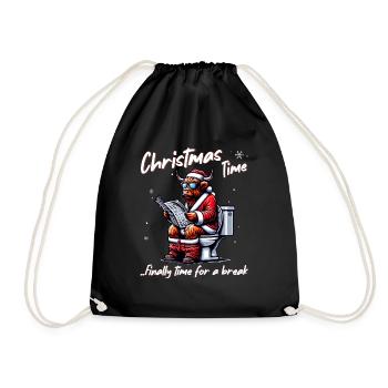 Santa Claus Christmas Men & Women - Drawstring Bag - black - Front