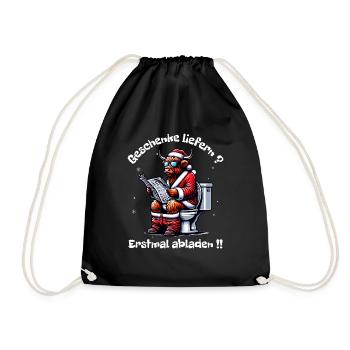 Santa Claus Christmas Men & Women - Drawstring Bag - black - Front