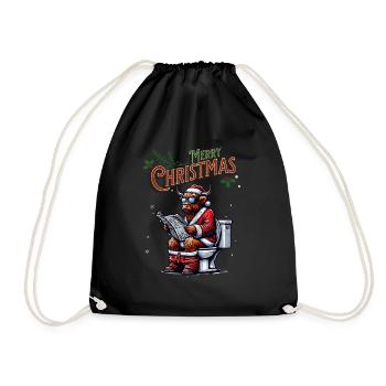 Santa Claus Christmas Men & Women - Drawstring Bag - black - Front