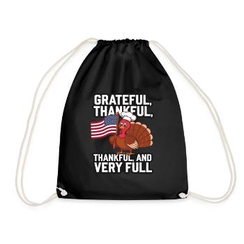 Dinde drôle de Thanksgiving - Sac de sport léger - noir - Devant