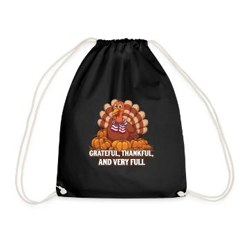 Dinde drôle de Thanksgiving - Sac de sport léger - noir - Devant