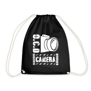 Photographer Obsessive Camera Disorder - Drawstring Bag - black - Front