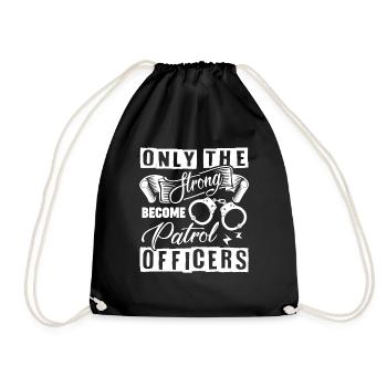 Patrol Officer Proud Patrol Officer - Drawstring Bag - black - Front