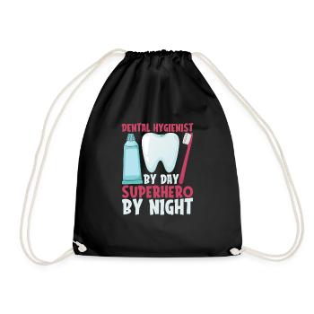 Dental caregiver - Drawstring Bag - black - Front