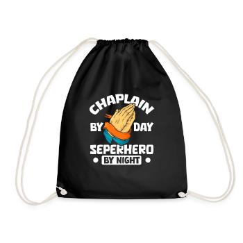 Chaplain - Drawstring Bag - black - Front