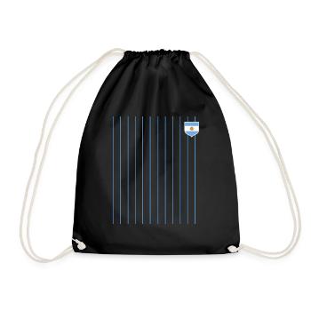 Argentine Cadeau Argentine Drapeau argentin - Sac de sport léger - noir - Devant