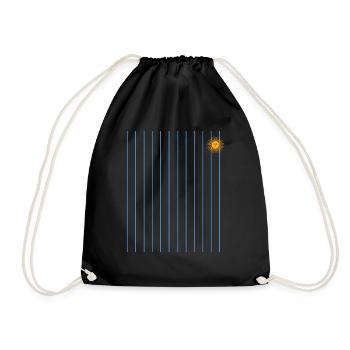 Argentine Cadeau Argentine Drapeau argentin - Sac de sport léger - noir - Devant