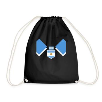 Argentinien Geschenk Argentina Argentine Flagge - Turnbeutel - Schwarz - Vorne