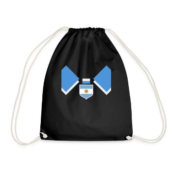Argentine Cadeau Argentine Drapeau argentin - Sac de sport léger - noir - Devant