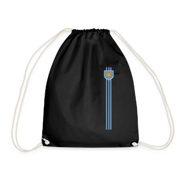 Argentine Cadeau Argentine Drapeau argentin - Sac de sport léger - noir - Devant