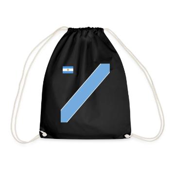 Argentine Cadeau Argentine Drapeau argentin - Sac de sport léger - noir - Devant