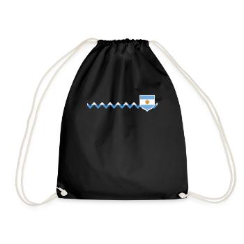 Argentine Cadeau Argentine Drapeau argentin - Sac de sport léger - noir - Devant