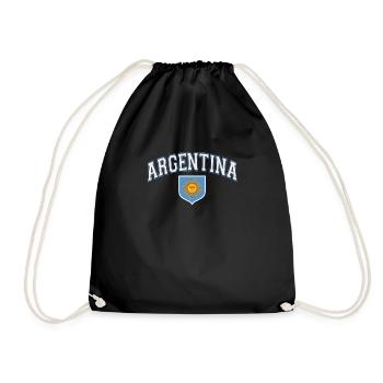 Argentinien Geschenk Argentina Argentine Flagge - Turnbeutel - Schwarz - Vorne