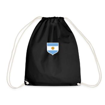 Argentinien Geschenk Argentina Argentine Flagge - Turnbeutel - Schwarz - Vorne