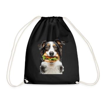 Australischer Schäferhund - Turnbeutel - Schwarz - Vorne