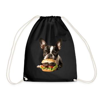 Boston Terrier - Turnbeutel - Schwarz - Vorne