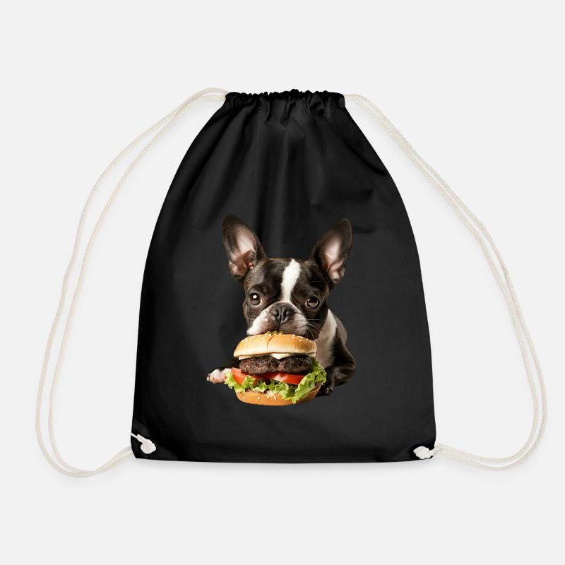 Boston Terrier - Turnbeutel - Schwarz