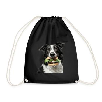 Border Collie - Sac de sport léger - noir - Devant