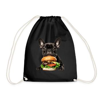 Bouledogue français - Sac de sport léger - noir - Devant