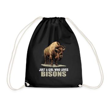 Bisons Bison - Turnbeutel - Schwarz - Vorne